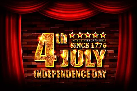Celebrating Independence Day Stock Illustration