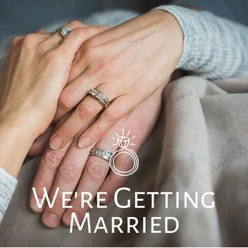 Celebrating love and commitment, the image showcases intertwined hands adorned 스톡 사진