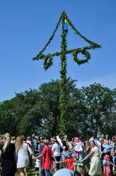 Celebrating midsummer Stock Photos