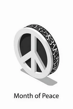Celebrating the month of peace Stock Illustration