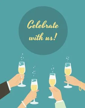 Celebrating poster Illustrazione stock