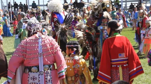 Celebrating a pow wow Stock-Footage 48164334