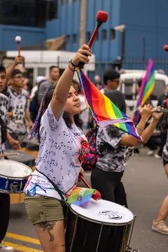 Celebrating Pride in Lima Stock Photos
