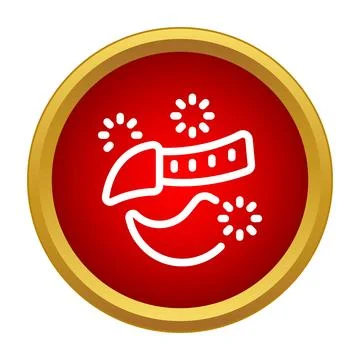 Celebrating pyrotechnics with sparkling firecracker icon Stock Illustration
