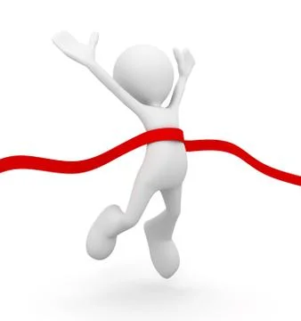 Celebrating rising graph concept  3d illustration Stock Illustration