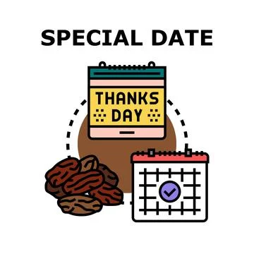 Celebrating special dates with holiday dates calendar Stock Illustration