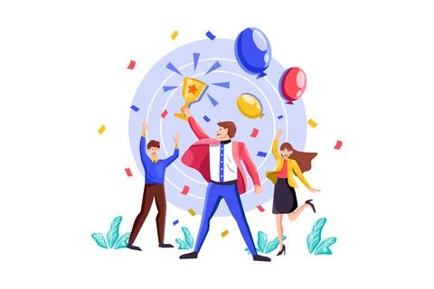 Celebrating success 스톡 일러스트
