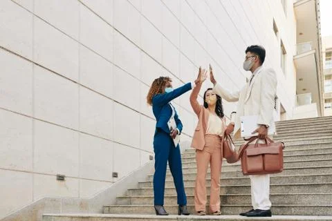 Celebrating sucessful project completion Stock Photos