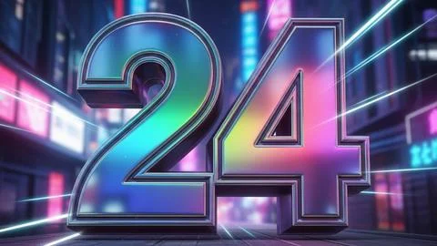 Celebrating twenty-four Stock Illustration