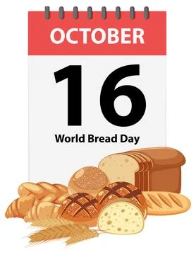 Celebrating World Bread Day in October Illustrazione stock