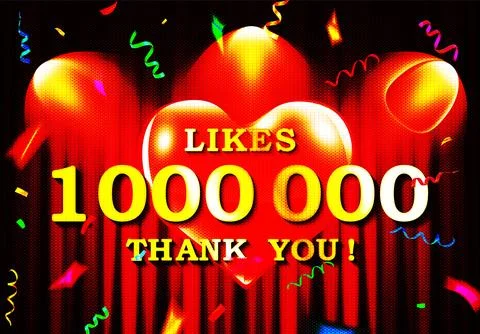 Celebration of 1000000 likes. Stock Illustration