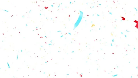 Celebration 3D Multi-colored Confetti Burst and Fall Animation. Vídeos de archivo 335997842