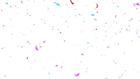 Celebration 3D Multi-colored Confetti Burst and Fall Animation. Vídeos de archivo 335997848