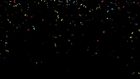 Celebration 3D Multi-colored Confetti Burst and Fall Animation. Vídeos de archivo 335997863
