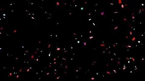 Celebration 3D Multi-colored Confetti Burst and Fall Animation. Vídeos de archivo 335997865