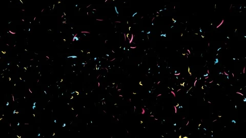 Celebration 3D Multi-colored Confetti Burst and Fall Animation. Vídeos de archivo 335997869