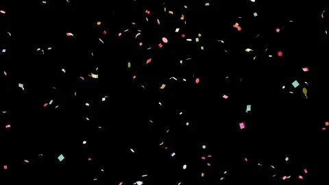 Celebration 3D Multi-colored Confetti Burst and Fall Animation. Vídeos de archivo 335997872