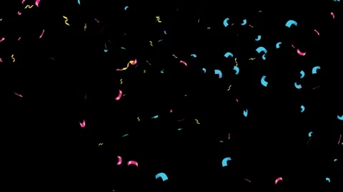 Celebration 3D Multi-colored Confetti Burst and Fall Animation. Vídeos de archivo 335997884