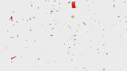 Celebration 3D Multi-colored Confetti Burst and Fall Animation. Vídeos de archivo 335997890