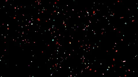 Celebration 3D Multi-colored Confetti Burst and Fall Animation. Vídeos de archivo 335997895