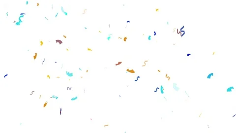 Celebration 3D Multi-colored Confetti Burst and Fall Animation. Vídeos de archivo 335997899