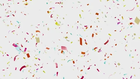Celebration 3D Multi-colored Confetti Burst and Fall Animation. Vídeos de archivo 335997919