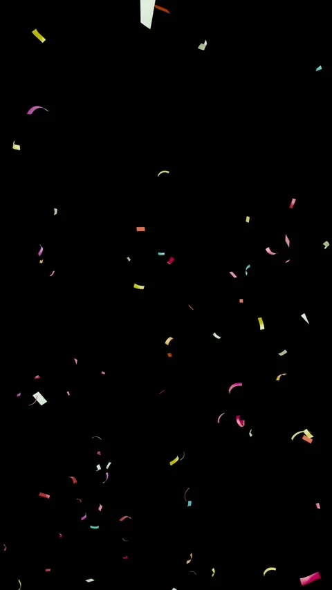 Celebration 3D Multi-colored Confetti Burst and Fall Animation. Vídeos de archivo 335997921
