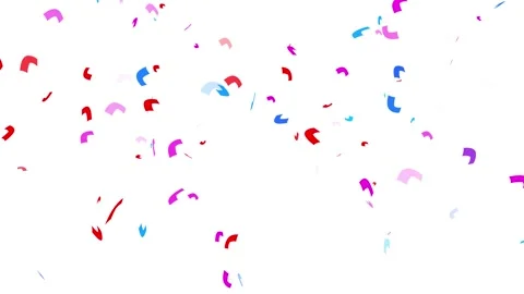 Celebration 3D Multi-colored Confetti Burst and Fall Animation. Vídeos de archivo 335997924