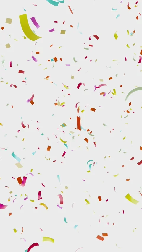 Celebration 3D Multi-colored Confetti Burst and Fall Animation. 스톡 동영상 335997931