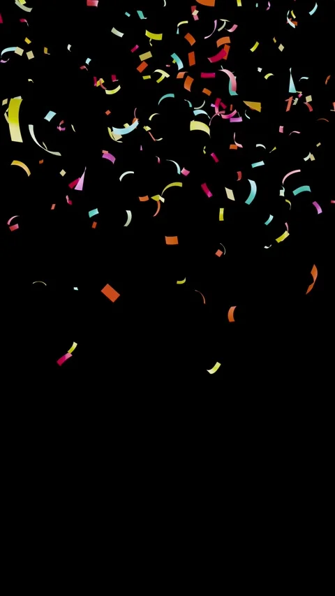 Celebration 3D Multi-colored Confetti Burst and Fall Animation. Vídeos de archivo 335997936