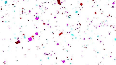 Celebration 3D Multi-colored Confetti Burst and Fall Animation. Vídeos de archivo 335997938