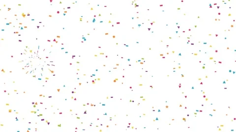 Celebration Background with Confetti on White Background Stock Footage 331035301