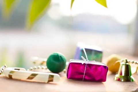 Celebration background with gift boxes Foto stock