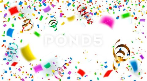 Celebration. Bright colorful vector confetti background Stock Illustration