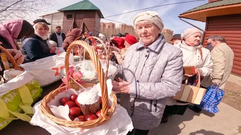 Celebration of the bright holiday of Easter Stock Footage 238667998