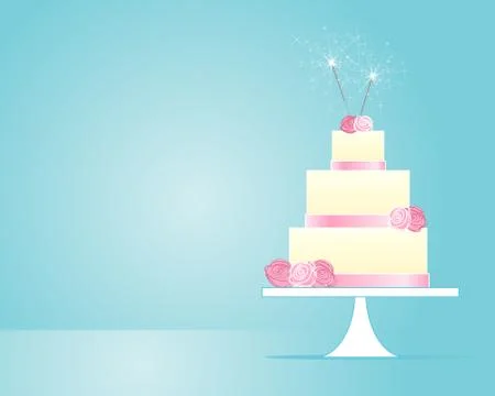 Celebration cake Stock Illustration