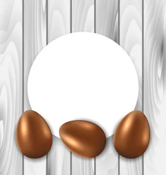 Celebration Card with Easter Chocolate Eggs Stock Illustration