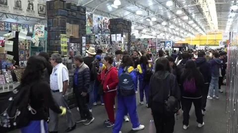 Celebration of the centenary of the Colombian comic book at the Book Fair, Bogot Stock Footage 273911662