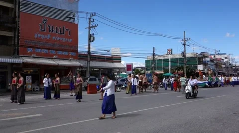 Celebration Dedicated to Buddha. Stock Footage 40446895