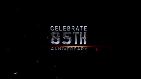 Celebration Design Showcasing Eighty Fifth Anniversary Text With Sparkle Ef.. Stock-Footage 343669201