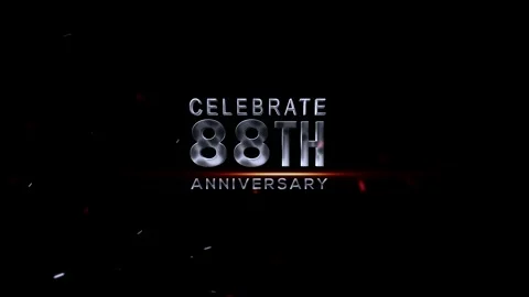 Celebration Design Showing Eighty Eighth Anniversary Text With Sparkle Effe.. Vídeos de archivo 343669249