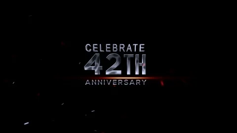 Celebration Design Showing Forty Second Anniversary Text With Sparkle Effec.. 库存影片 343669170