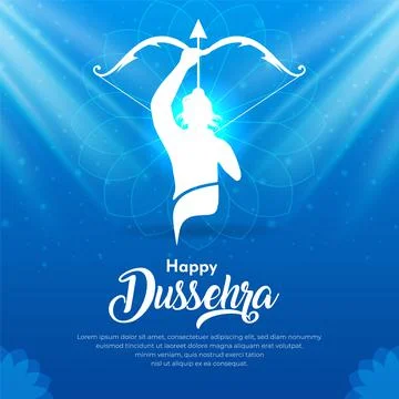 Celebration of dussehra day background vector illustration. Happy dussehra Stock Illustration