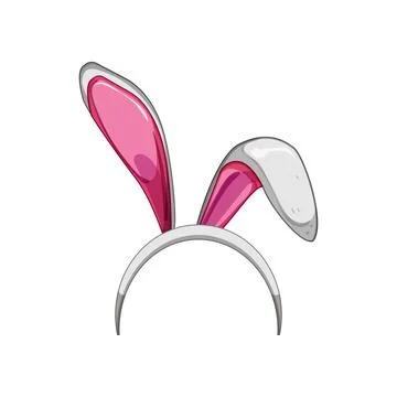Celebration easter bunny ear cartoon vector illustration Illustrazione stock