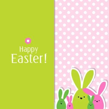 Celebration Easter card with copy space Stock Illustration