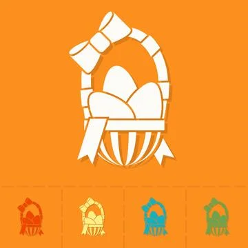 Celebration Easter Icons Celebration Easter Icons. Vector. Clean Work Mini... Foto stock