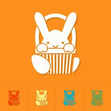 Celebration Easter Icons Celebration Easter Icons. Vector. Clean Work Mini... Foto stock