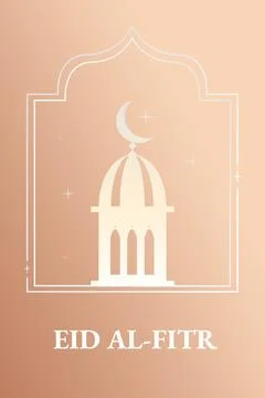 Celebration of Eid al-Fitr marking the end of Ramadan and community gatherings Stock Illustration
