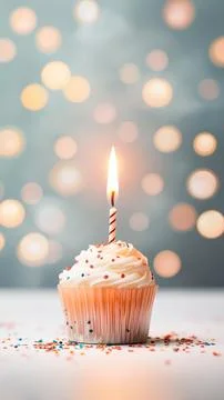 Celebration event using a cupcake Stock Photos