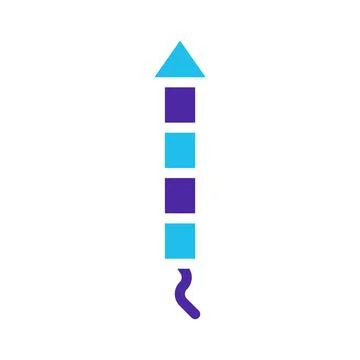 Celebration Firework Icon in Blue and Purple Hue Stock Illustration